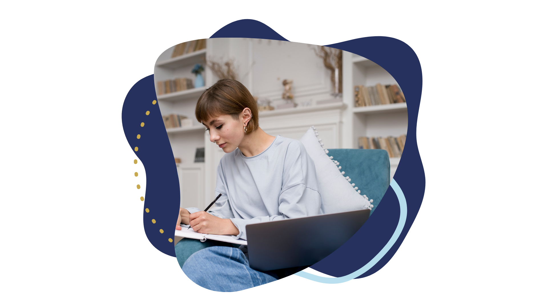 image d'une personne en e-learning