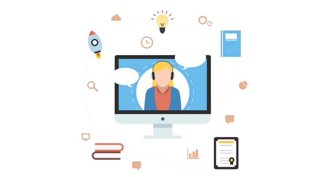 online lesson, remote college course